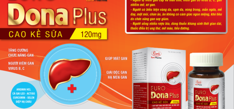 Euro Dona Plus – Giúp mát gan, giải độc gan hạ men gan, tăng cường chức năng gan